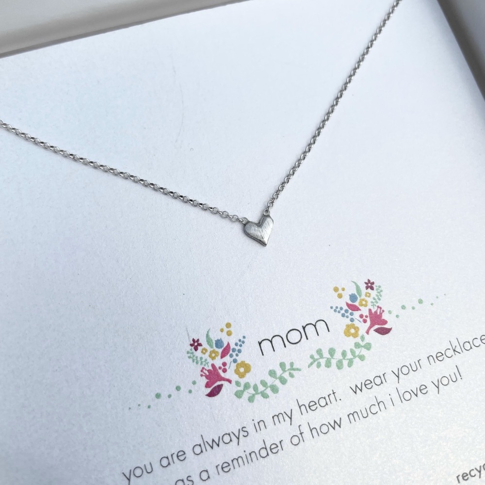 Dogeared "Reminder-Mom" Necklace (Silver)
